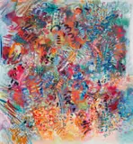 Hazel Frankel, Reap the Whirlwind, oil and collage on canvas laid down on board