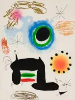 Joan Miró, La Ralentie (Slowing Down), 1969, etching and aquatint with carborundum printed in colours on Arches paper