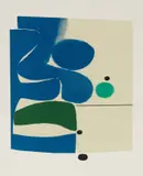 Victor Pasmore, Blue Movement and Green, colour screenprint on paper