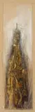 Lynette ten Krooden, Church Steeple, mixed media with gold leaf on canvas