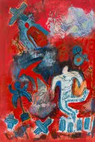 Ruth Levy, Figure Figure, oil on paper