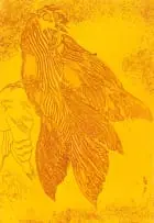 Ruth Levy, Yellow Leaves, colour etching on paper