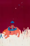 Claire Gavronsky, Untitled (Symbols, Cat and Riders), colour screenprint on paper