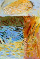 André Naudé, Vertical Jukskei, oil on paper