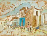 Terence McCaw, Lion's Head from Bo-Kaap, oil on board