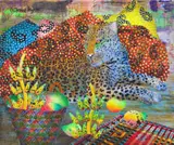 Catherine Paynter, Leopard with Blanket and Basket, oil on canvas