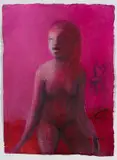 Deborah Bell, Pink Suite I: 'In Memory of Robert' The Colour of Longing II, charcoal, pastel and oil paint on paper