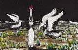 Beezy Bailey, White Horse and Dove, monotype on paper