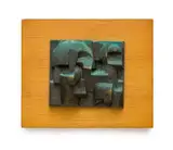 Edoardo Villa, Killarney Mall Fountain VII, Maquette, bronze, on a wooden panel