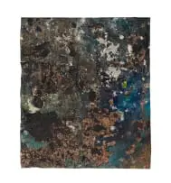 Chrisél Attewell, Scorched Earth IV, oil and clay on canvas