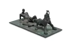 Andries Botha, Icons and Other Playthings, bronze with a brown and green patina