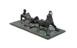 Andries Botha, Icons and Other Playthings, bronze with a brown and green patina