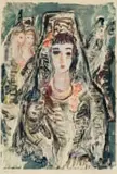 Irma Stern, Figure in Traditional Dress, monotype on paper