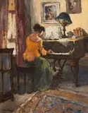 Alexander Rose-Innes, The Musician, oil on canvas