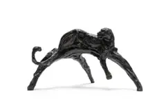 Dylan Lewis, Resting Leopard, Maquette (S450), bronze with a brown patina
