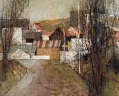 Michel de Gallard, Route de Lýonne (Lyonne Road), oil on canvas