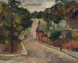 Maud Sumner, Street Scene, oil on canvas