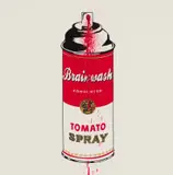 Thierry Guetta, Tomato Spray, colour screenprint on paper with aerosol embellishment