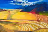 Erik Laubscher, Midday in the Overberg, oil on canvas laid down on board