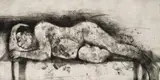 William Kentridge, Sleeper I, drypoint etching and aquatint on paper