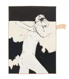 Brett Seiler, Splinter in My Side, bitumen and roof paint on canvas