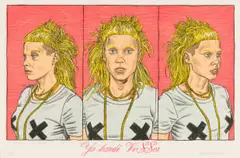 Yo-landi Vi$$er by Anton Kannemeyer, colour lithograph on paper, sold Dec 2024