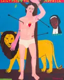 Johannes Petrus Meyer, St. Sebastian in Africa, acrylic on canvas