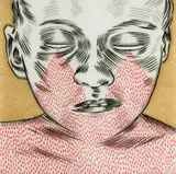 Conrad Botes, Weeping Zombie, reverse glass painting