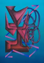 Machine Learning by Black Koki, spray paint and acrylic on canvas, offered Dec 2024