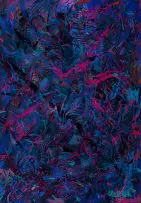 Manifest Destiny by Black Koki, 2021, spraypaint on glass, offered Dec 2024