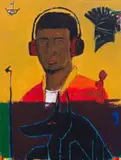 Johannes Petrus Meyer, Anubis, acrylic on canvas