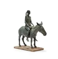 Angus Taylor, Figure on a Horse, bronze, on a metal base