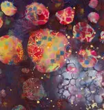 Judy Conway, Abstract Circular Patterns, mixed media on paper