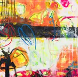 Khaya Sineyile, Indlela Zam Mazikhanye (Let My Path Shine), acrylic on canvas