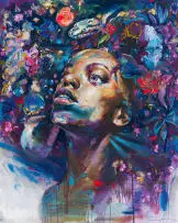 Ayanda Study by Chaz, oil on canvas, offered Dec 2024