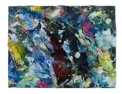 Bill Ainslie, Amboseli No. 2, acrylic and collage on canvas