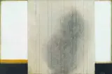 Douglas Portway, Abstract with Vertical Lines, oil on canvas