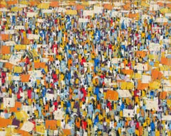 Ablade Glover, Marketscape, oil on canvas