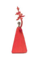Peter Schütz, Woman in a Red Dress, carved and painted wood