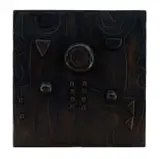 Hannes Harrs, Abstract Panel with Geometric Designs, carved wood
