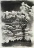 Themba Khumalo, The Constructor, charcoal on paper