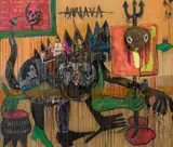 Blessing Ngobeni, Arriava, mixed media on paper