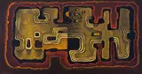 Kenneth Bakker, Abstract Composition, oil on board