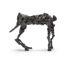 Gail Catlin, Wild Dog II, bronze with a brown patina