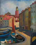 Ruth Everard Haden, St Tropez, oil on canvas