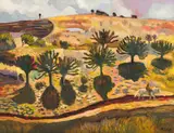 Nichola Alice Leigh, Landscape with Trees and Riders, oil on canvas