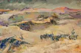 Namib Dunes by Zakkie Eloff, oil on canvas, sold Feb 2025
