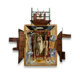 David Brown, Wall Piece, mixed media and found objects on board in the artist's handmade frame