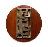 Edoardo Villa, Abstract Relief, bronze on a wooden panel