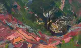 Francois Roux, Table Mountain Path, oil on board
